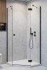Radaway Essenza Black Ptj kabina pięciokątna 90x90cm prawa szkło przejrzyste 1385010-54-01R/1385050-01-01